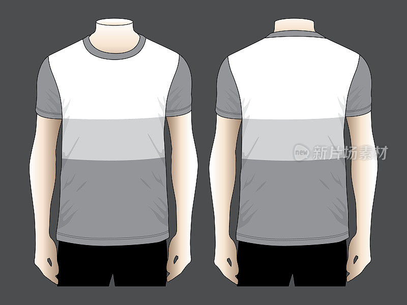 T-Shirt Design Vector (white / Gray)